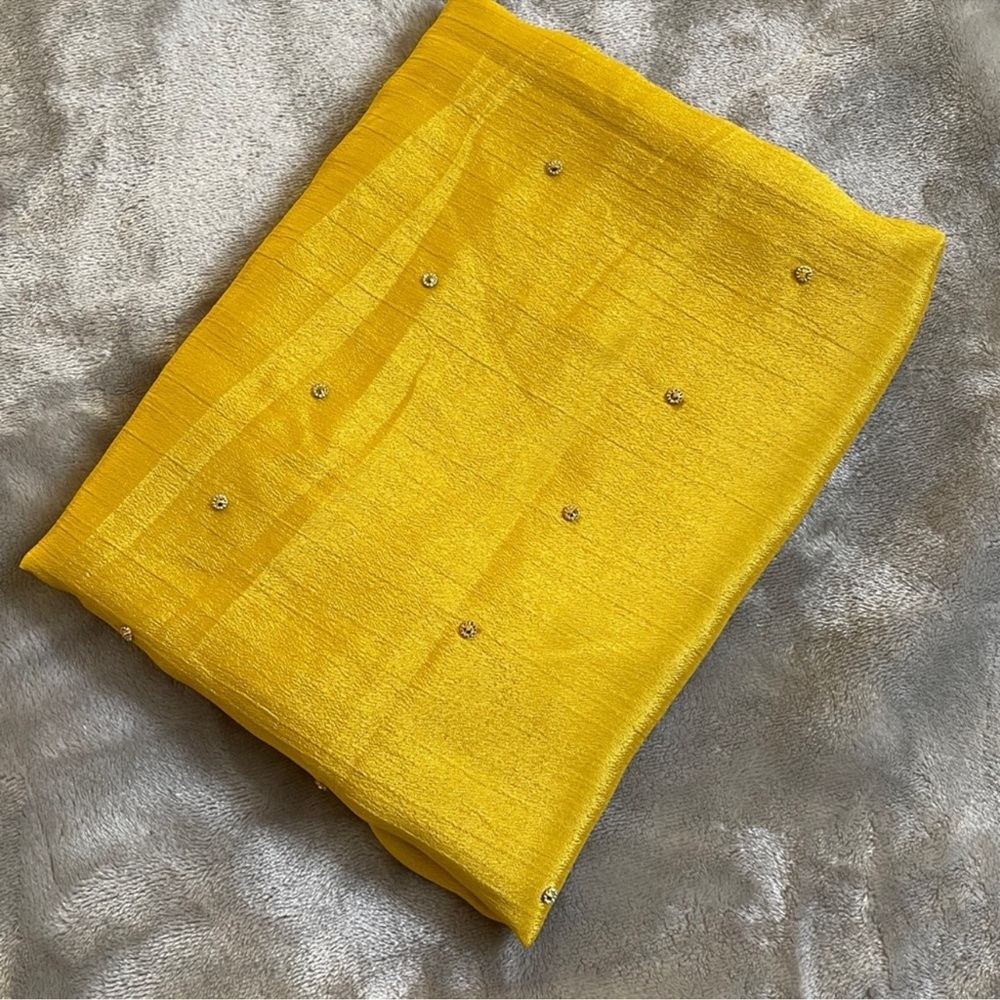 Women party hijab color gold. Elegant Yellow Hijab.  NEW!